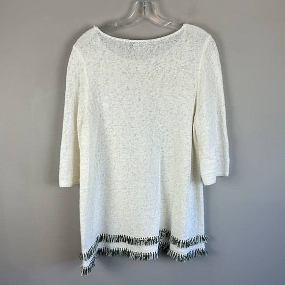 Nic+Zoe Fringe Hem Sweater Size XL - Picture 4 of 14